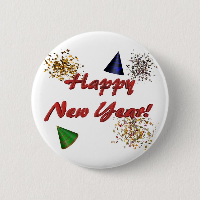 Happy New Year Button (Front)