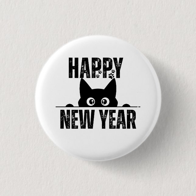 HAPPY NEW YEAR BUTTON (Front)