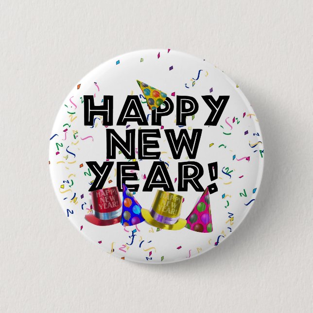 HAPPY NEW YEAR! BUTTON (Front)