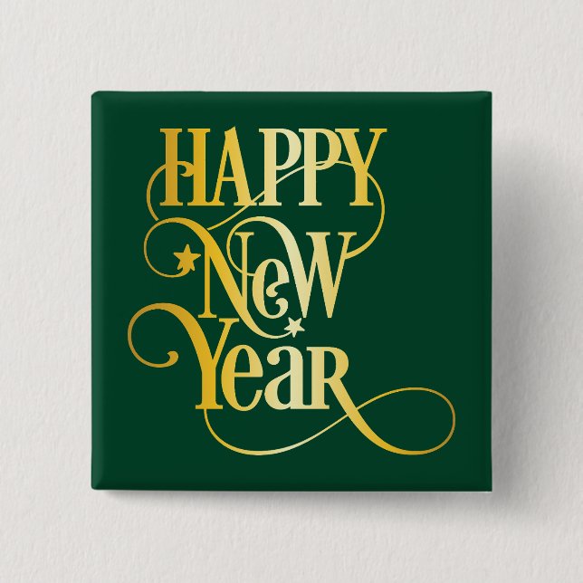 Happy New Year  Button (Front)