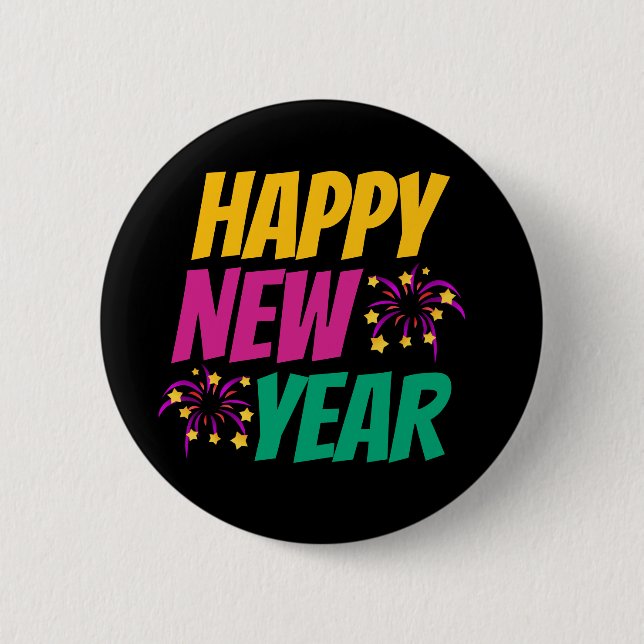 Happy New Year  Button (Front)