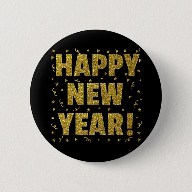 Happy New Year Button (Front)