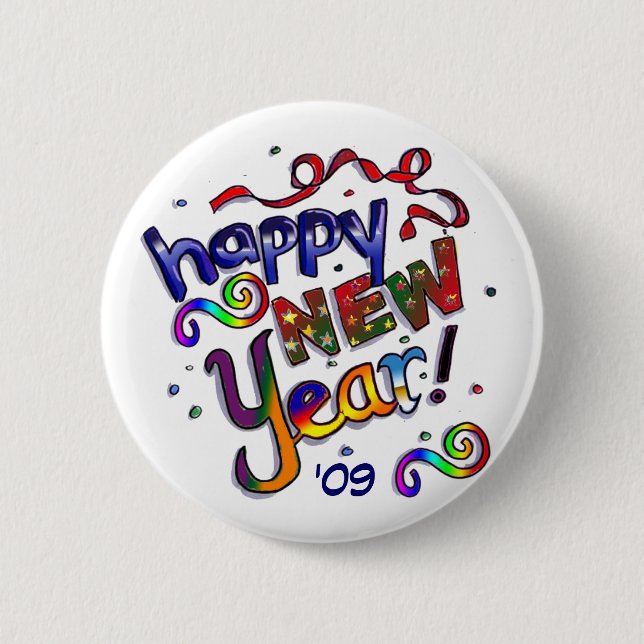 Happy New Year Button (Front)