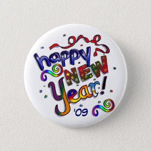 Happy New Year Button