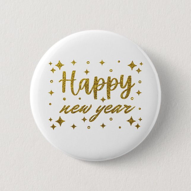 Happy New Year Button (Front)