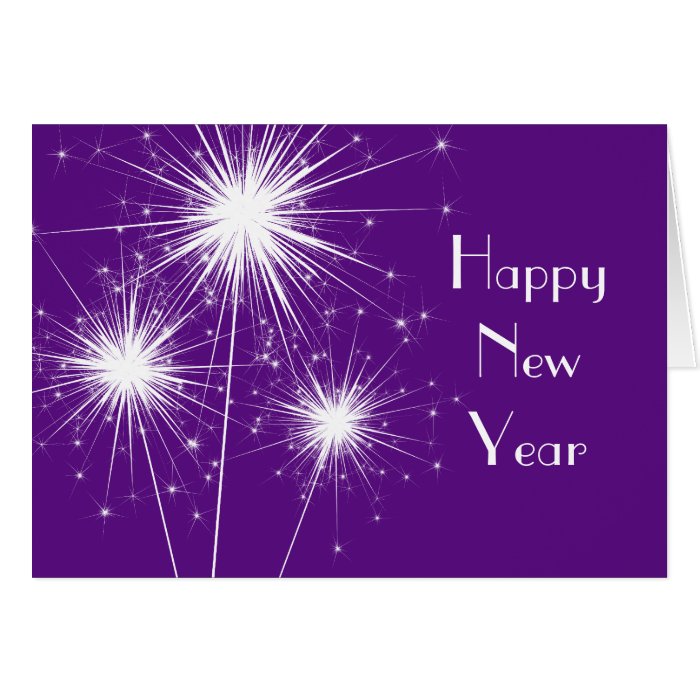Happy New Year Card (purple) | Zazzle