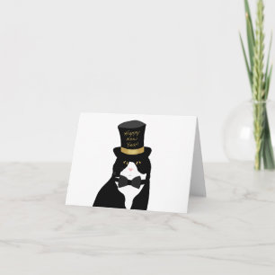 Happy New Year Cat Greeting Card