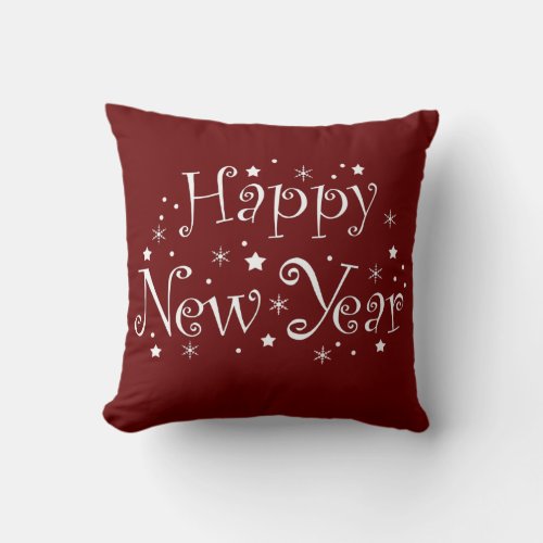 happy new year celebrate event throw pillow