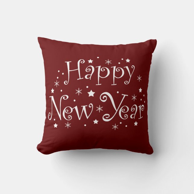 happy new year celebrate event throw pillow (Front)
