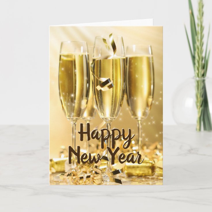 Happy New Year Celebration Greeting Card | Zazzle