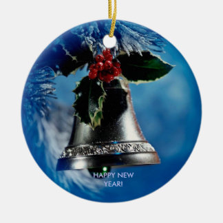 Happy New Year Ceramic Ornament