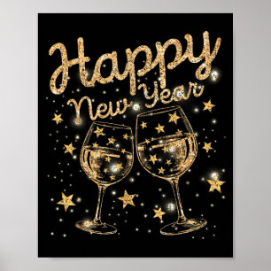 Happy New Year Champagne New Years Men Women Poster