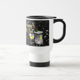 Happy New Year Chilled Champagne Travel Mug