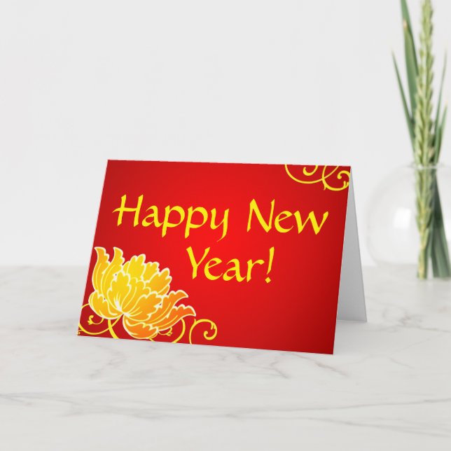 Happy New Year Chinese Greeting Card (Front)