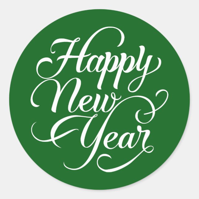 Happy New Year  Classic Round Sticker (Front)