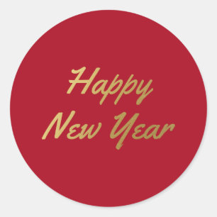 Happy new year - classic round sticker