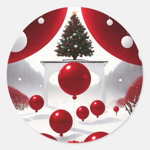 Happy New Year Classic Round Sticker