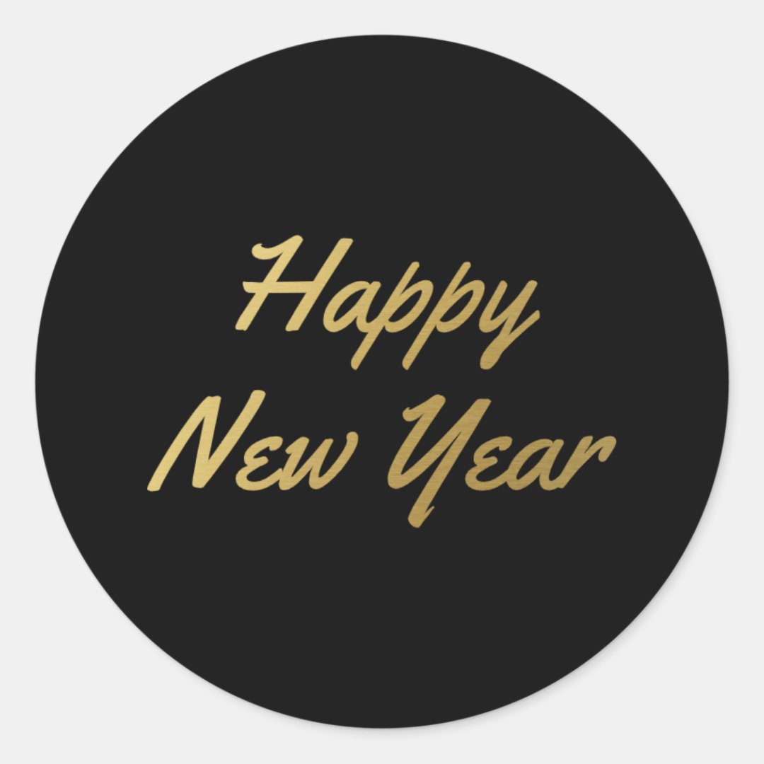 Happy new year - classic round sticker | Zazzle