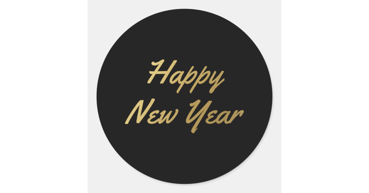 Happy new year - classic round sticker | Zazzle