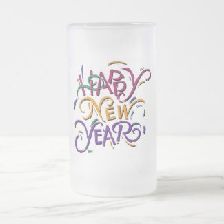 Happy New Year Color Coffee Mugs