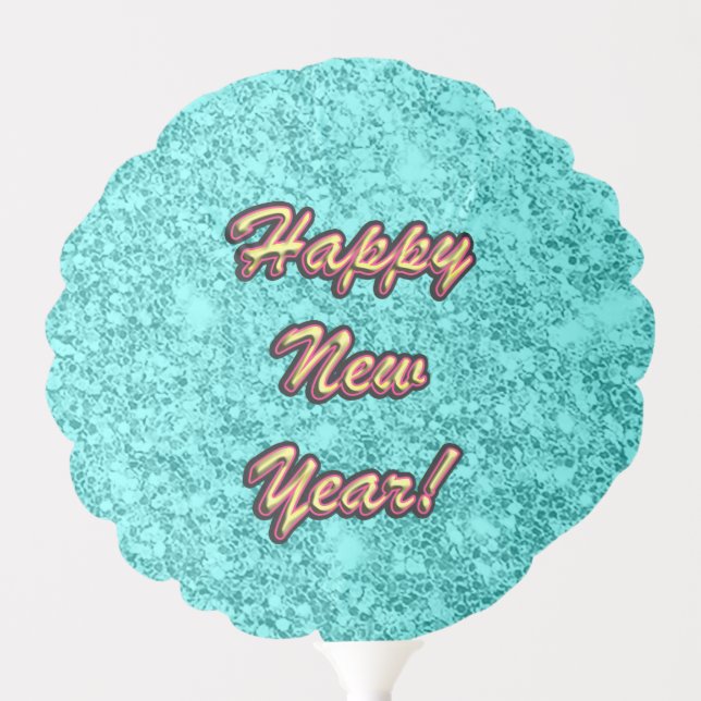 Happy New Year Colorful Balloon (Front)