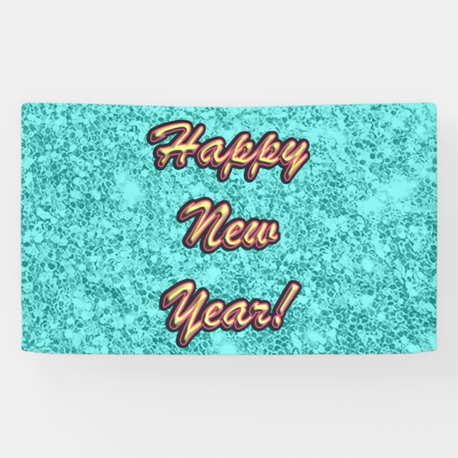 Happy New Year Colorful Banner (Horizontal)