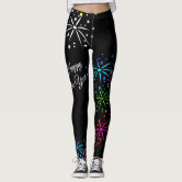 Smile Sparkle Shine Black Gold Ladies Leggings