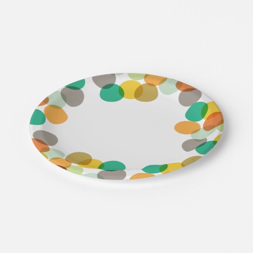 Happy New Year Colorful  Fun Confetti Dots Modern Paper Plates