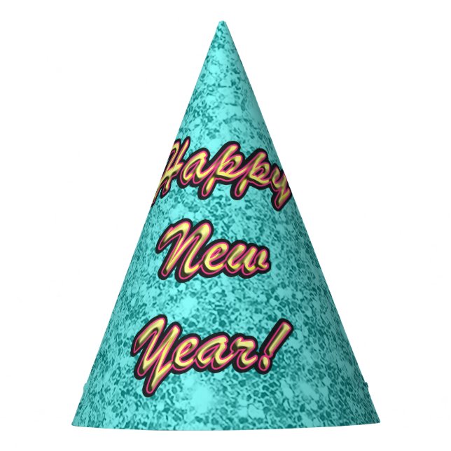 Happy New Year Colorful Party Hat (Front)