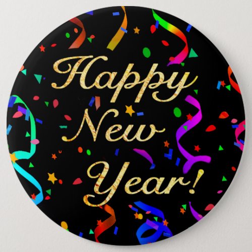 Happy New Year colossal 6_inch button