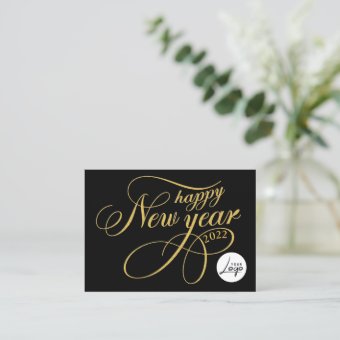 Happy New Year Company Business Logo Business Card | Zazzle