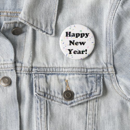 Happy New Year Confetti Button