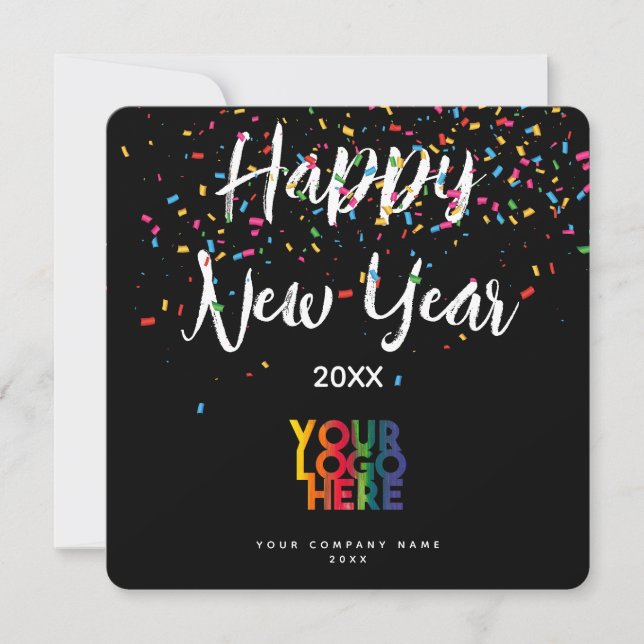 Happy New Year Corporate Business Logo Holiday  (Front)