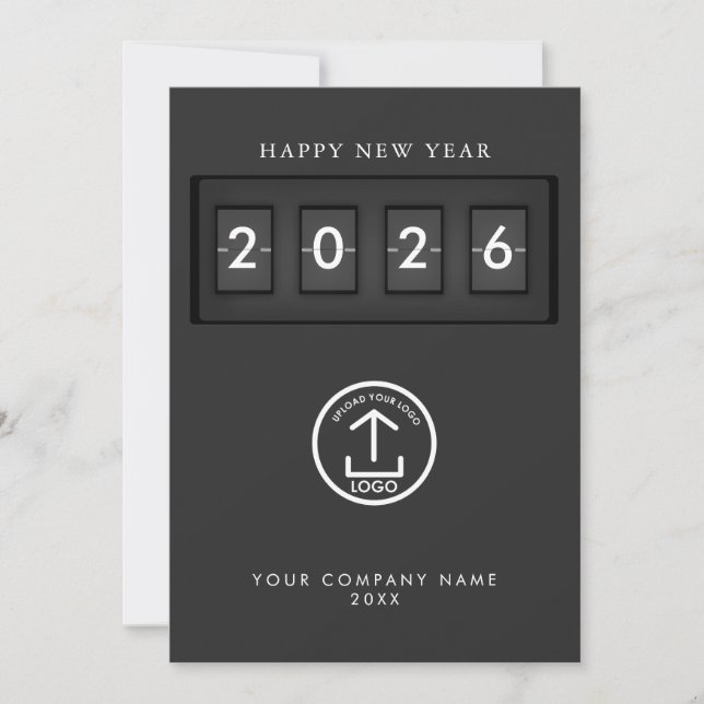 Happy New Year Corporate Business Logo Holiday (Front)