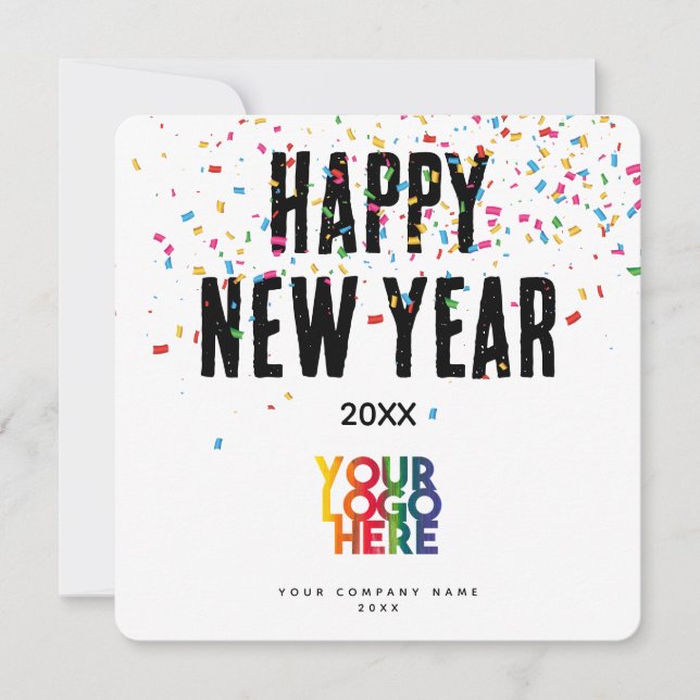Happy New Year Corporate Business Logo Holiday  (Front)