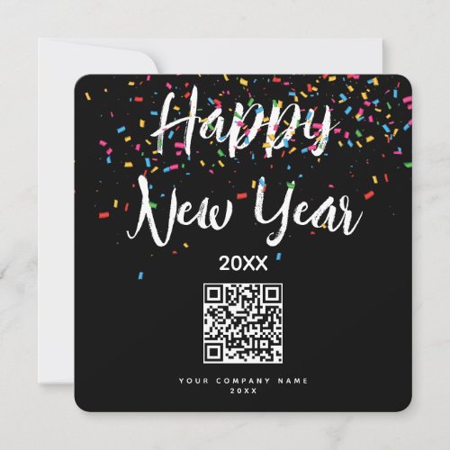 Happy New Year Corporate Business QR Code Holiday