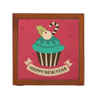 Happy New Year Cupcake Pencil Holder