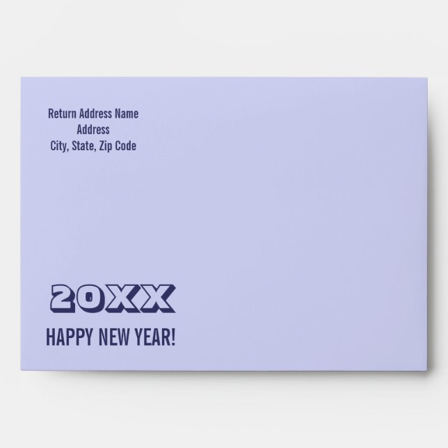 Happy New Year. Custom Year Envelope (Front)