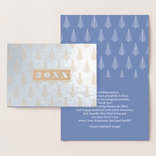 Happy New Year  Custom Year Luxury Real Foil Card