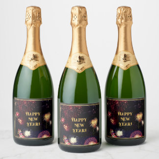 Happy New Year (customizable)  Sparkling Wine Label