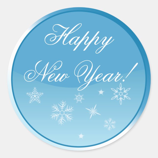 Happy New Year Customizable Sticker (Front)