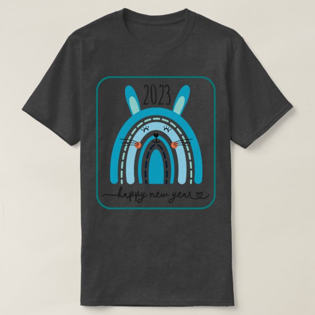 happy new year cute bunny T-Shirt (Design Front)