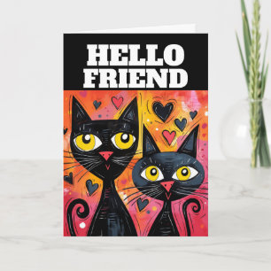 HAPPY NEW YEAR CUTE CAT Greeting Card