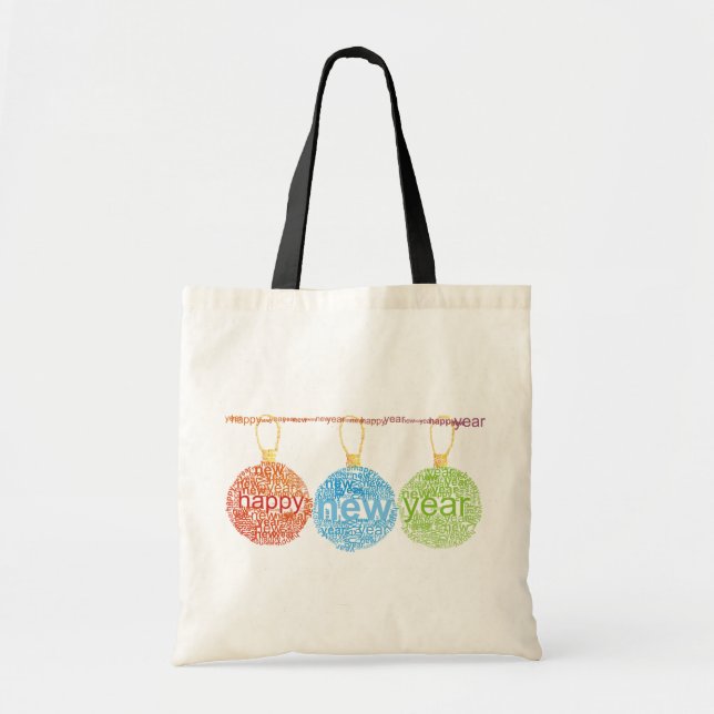 Happy New Year Decorations Tote Bag (Front)