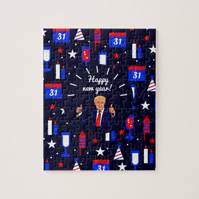 happy new year donald trump jigsaw puzzle (Vertical)