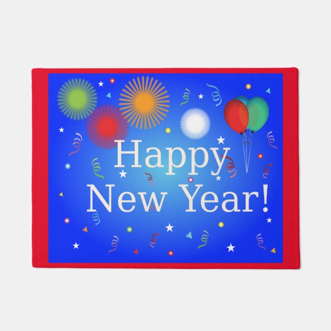 Happy New Year Door Mat (Front)