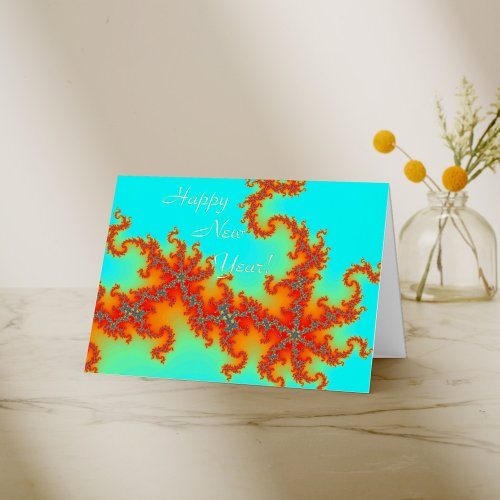 Happy New Year _ Dragon Tails  Foil Greeting Card