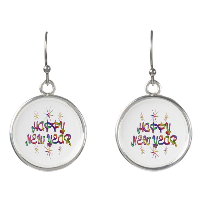 Happy New Year Earrings (Front)
