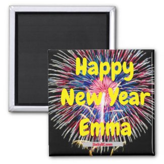 Happy New Year Emma magnet