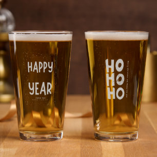 Happy New Year Etched Glassware